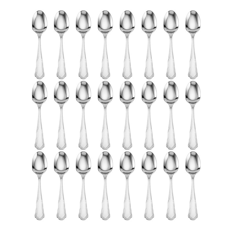 Wallace Hotel Lux 77Piece 18/10 Stainless Steel Flatware Set, Silver